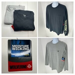 Lot Of Two (2) Wolverine Men’s Large Long Sleeve Moisture Wicking Shirts
